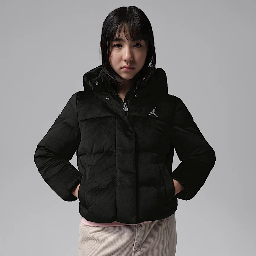 NIKE ジョーダン — ジュニア ベルベット パファー ジャケット