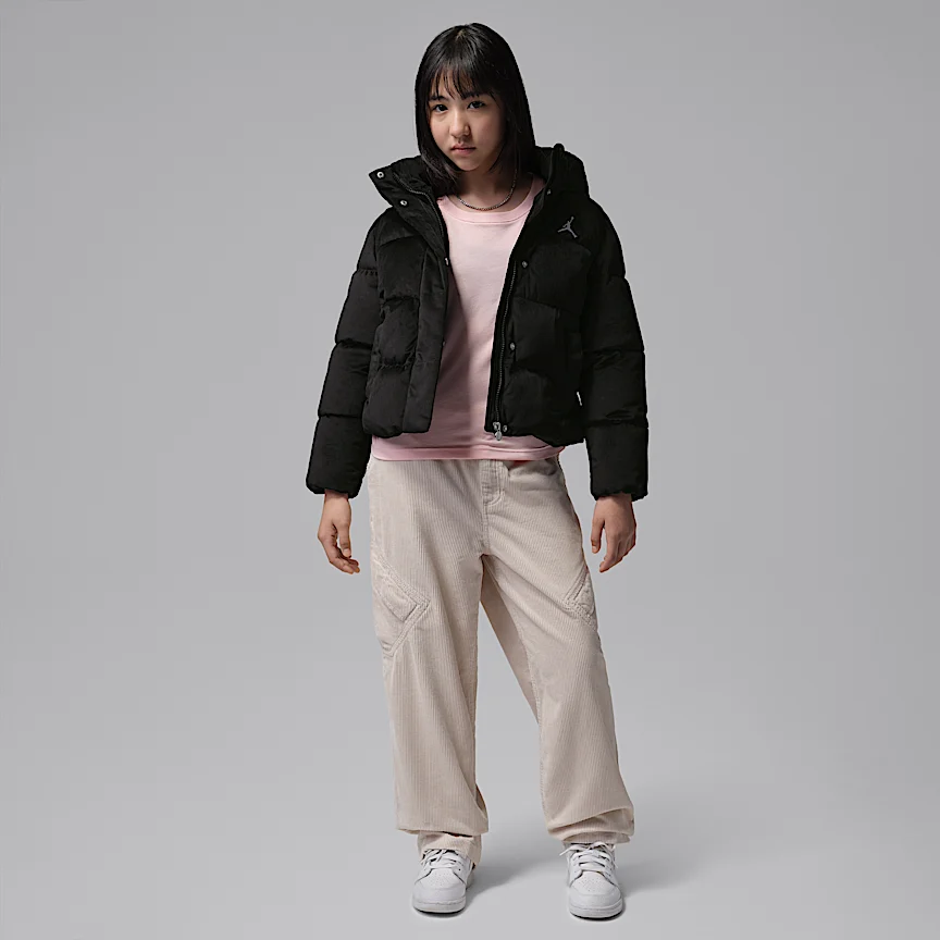 NIKE ジョーダン — ジュニア ベルベット パファー ジャケット - Image 8