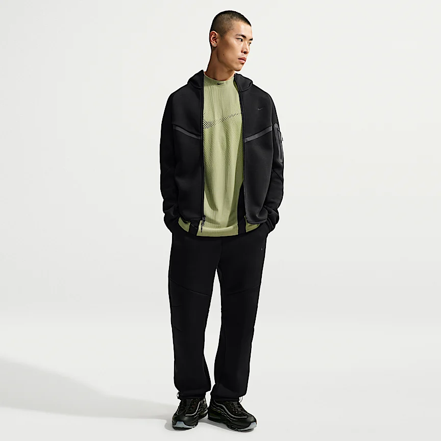 NIKE テック — メンズ フリース オープンヘム パンツ リフレクティブ