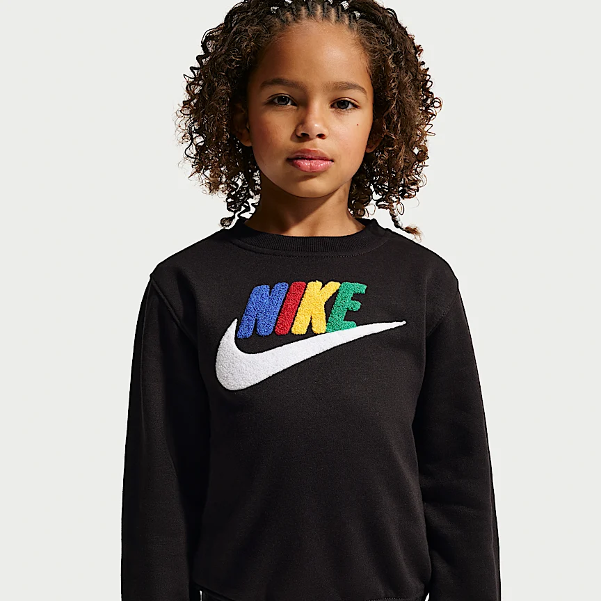 NIKE — リトルキッズ シェニール フューチュラ ツーピース クルー セットアップ - Image 2