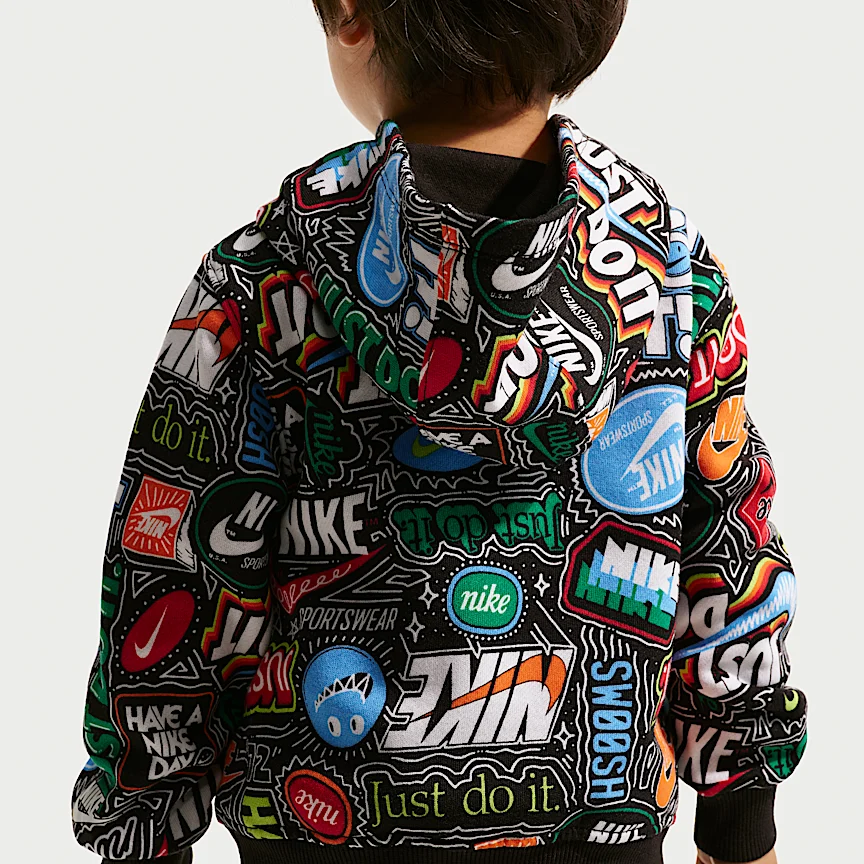 NIKE — ベビー フリース プリント パーカー & ジョガーパンツ セットアップ - Image 3