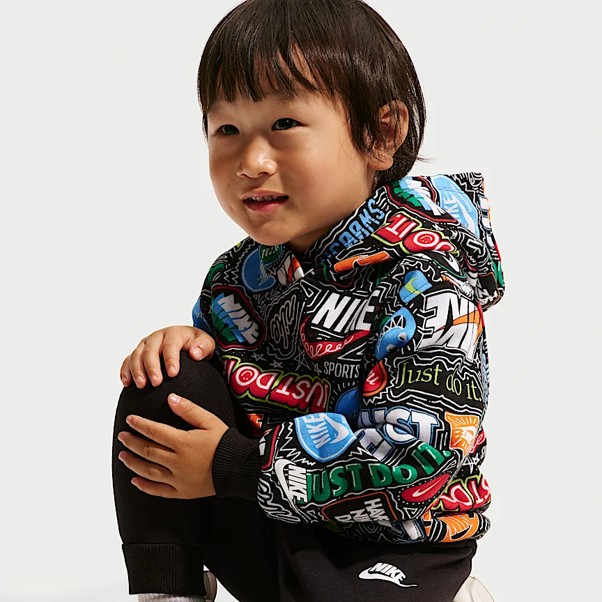 NIKE — ベビー フリース プリント パーカー & ジョガーパンツ セットアップ - Image 6