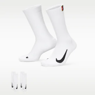 NIKE コート マルチプライヤー クッションド — テニス クルー ソックス (2足)