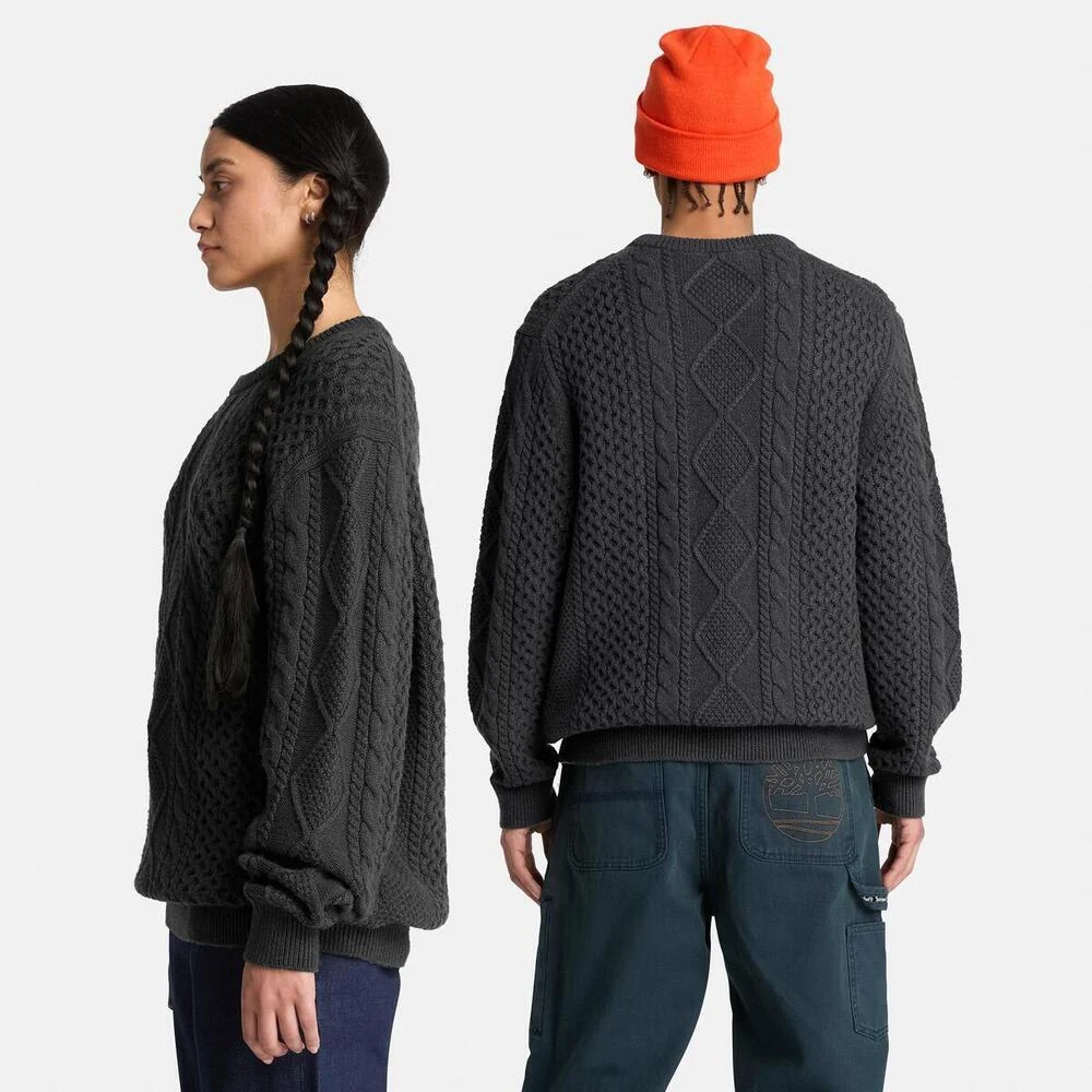 Timberland Утастай сүлжмэл хөвөн холимог захтай цамц (хувь хүний секс) - Image 3