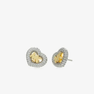 Michael Kors ロゴ & パヴェ ハート ピアス