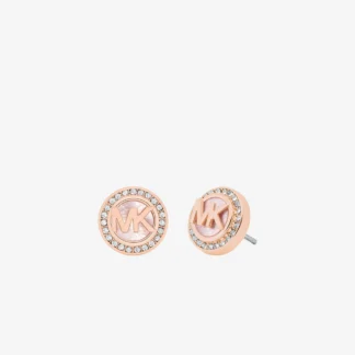 Michael Kors マザーオブパール ハロ ロゴ スタッドピアス