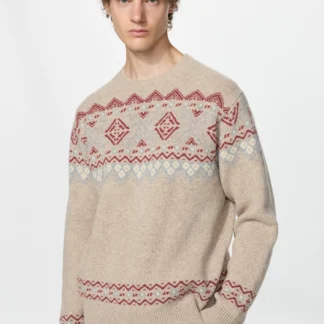 UNIQLO ラムフェアアイルクルーネックセーター