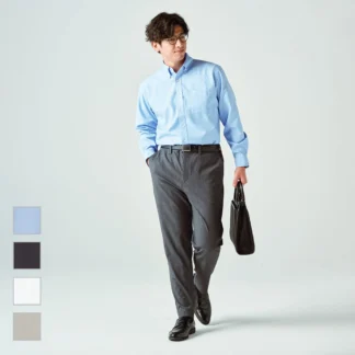 WORKMAN ステイクリーン 汚れが落ちるボタンダウン長袖シャツ